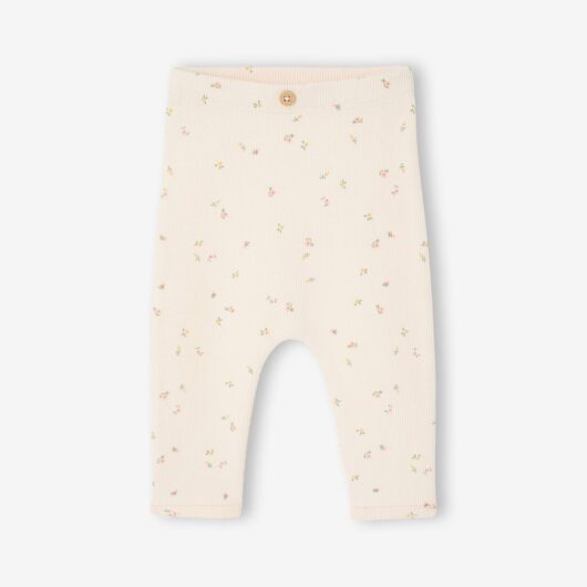 Rib Knit Leggings for Newborn Baby Girls rose