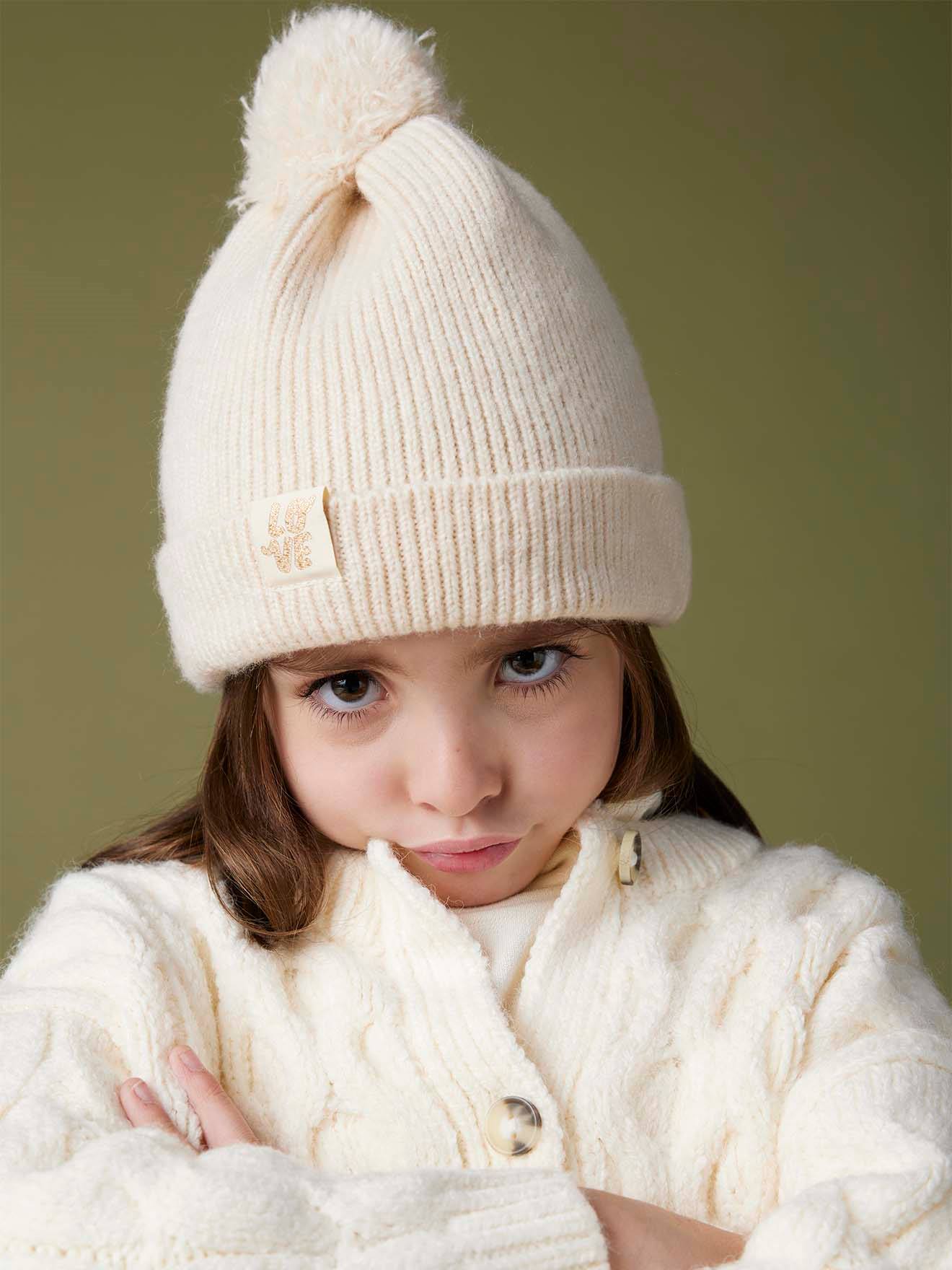 Rib Knit Set: Beanie + Scarf + Mittens/Fingerless Gloves marl beige