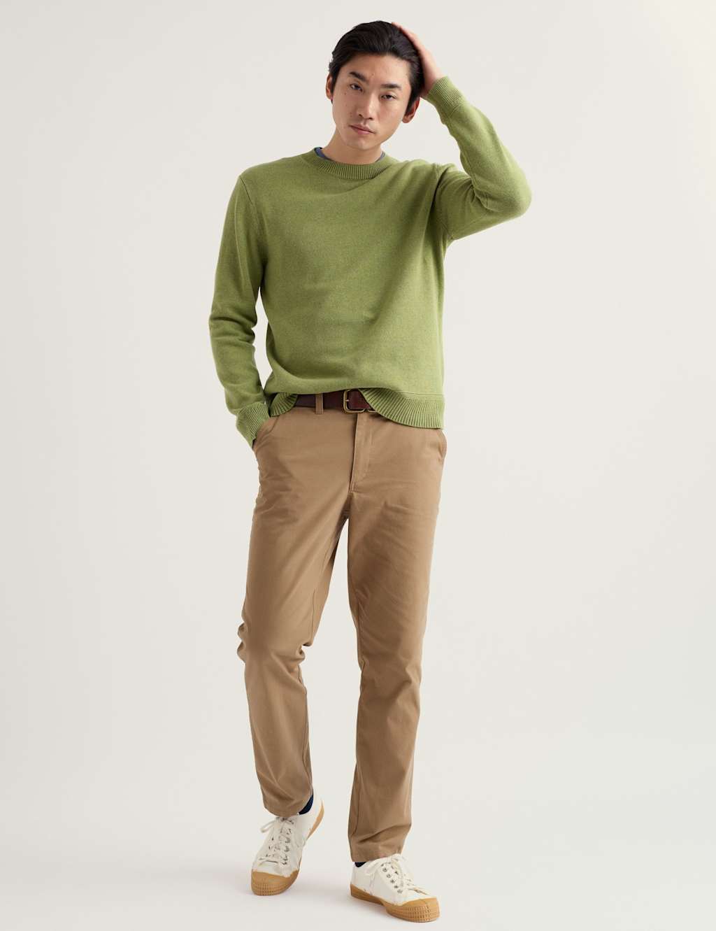 Seasalt Cornwall Pure Cotton Crew Neck Jumper Dark Green