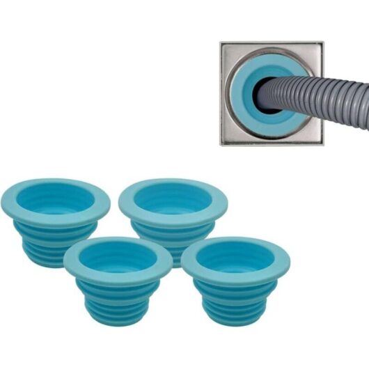 Set of 4 deodorizing silicone drain hose seals, washing machine drain hose seal plug, for kitchen, bathroom, laundry, and sewer hose seals