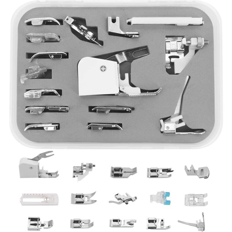 Sewing Machine Tools Kit Needle and Thread Presser Foot Adapter Cy-015 Pcs Walking Machine Kit Zipper Rod 15 Sewing Machine