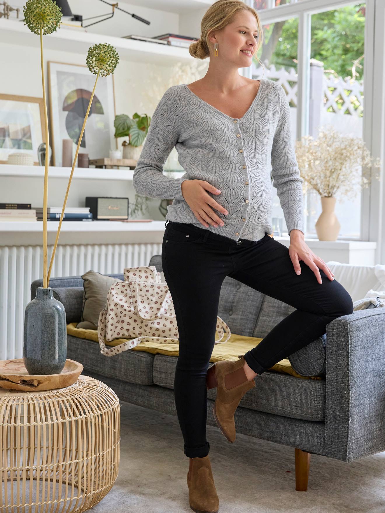 Skinny Leg Jeans for Maternity black