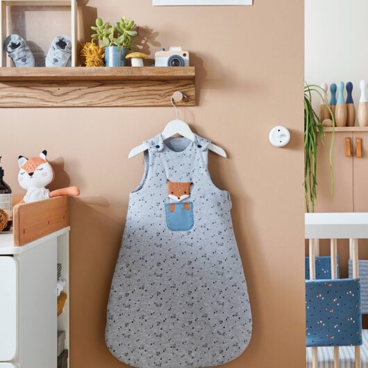 Sleeveless Baby Sleep Bag, Fox grey