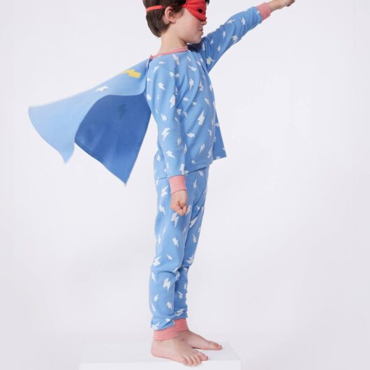 Superhero/Heroine Fancy Dress Pyjamas, PETIT BATEAU blue