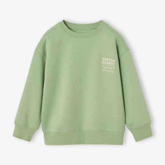 Sweatshirt with Chest Motif for Boys pistachio