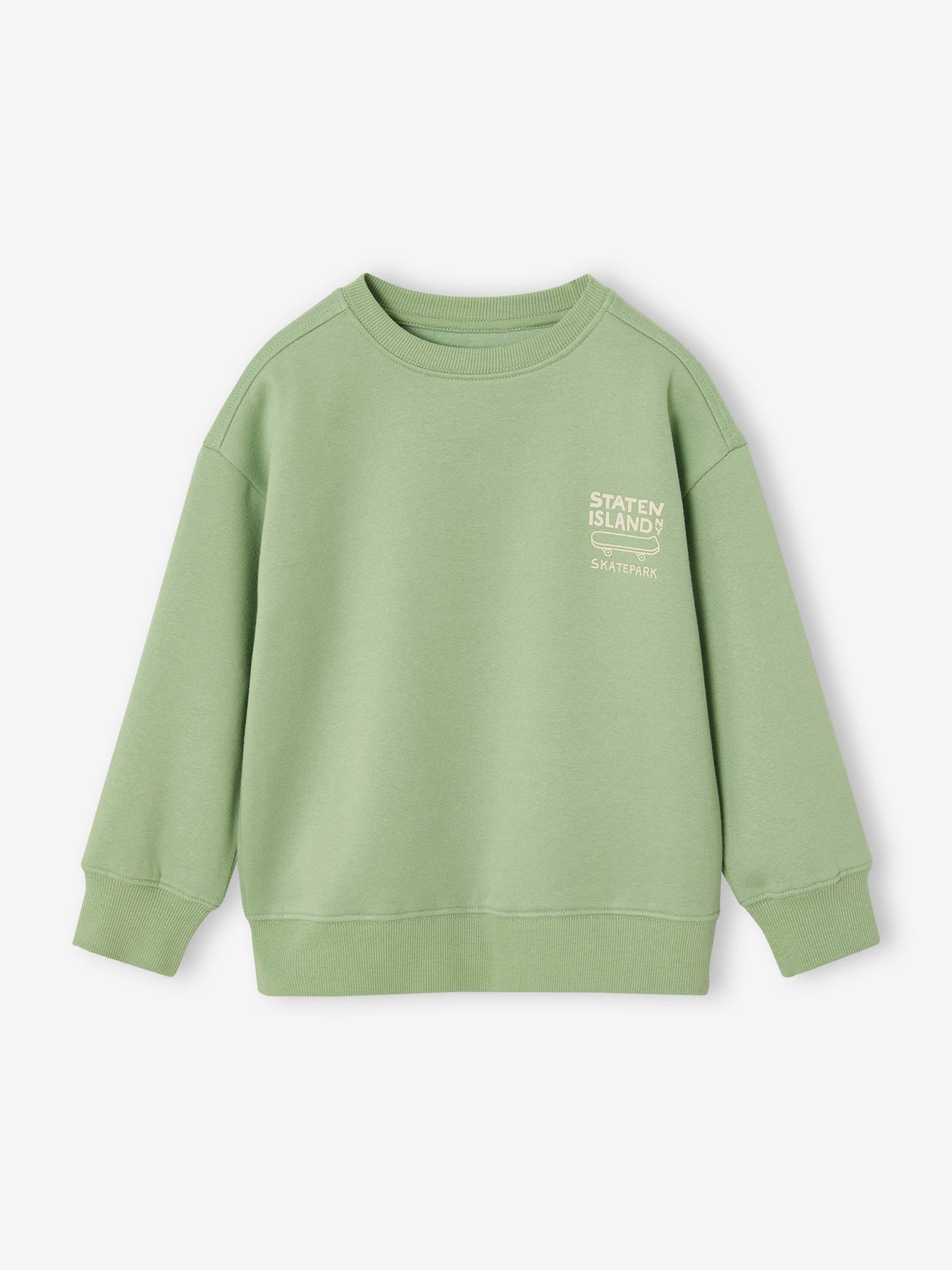 Sweatshirt with Chest Motif for Boys pistachio