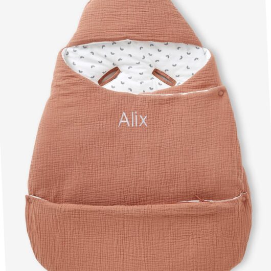 Transformable Baby Nest in Cotton Gauze terracotta