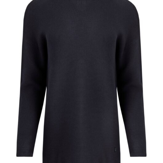 Weird Fish Dalla Knitted Crew Neck Jumper Dark Navy Size 10