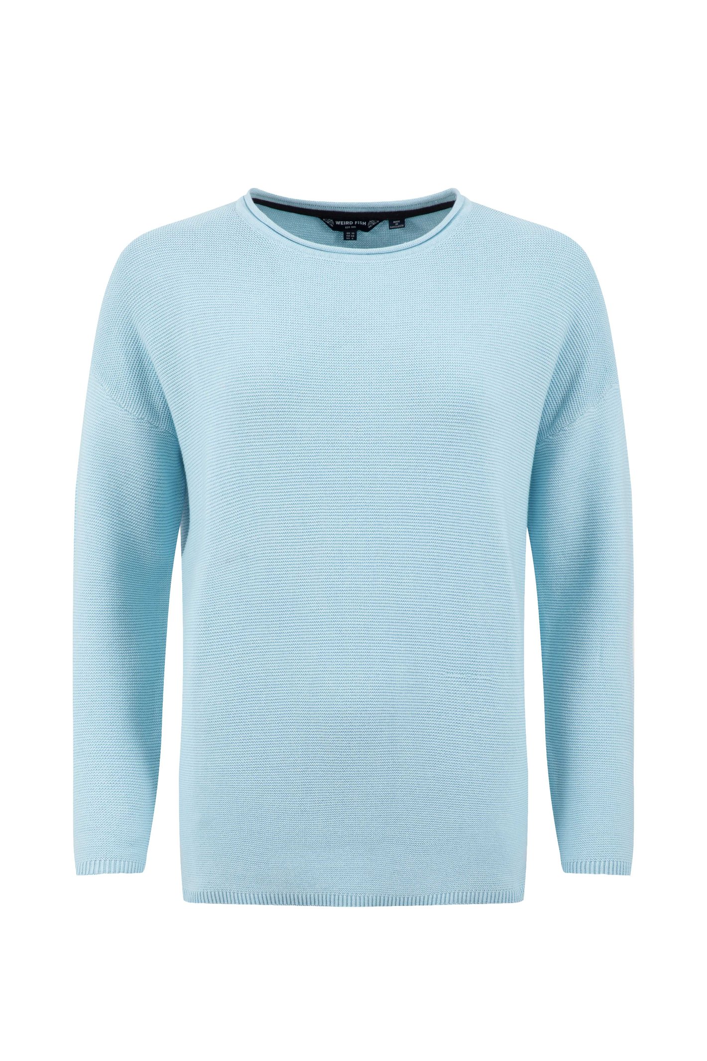 Weird Fish Dalla Knitted Crew Neck Jumper Skyway Size 20