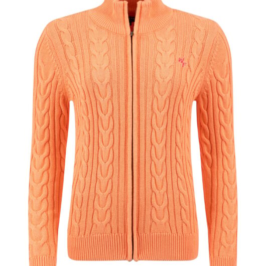 Weird Fish Lunenne Full Zip Cable Knit Sorbet Size 10