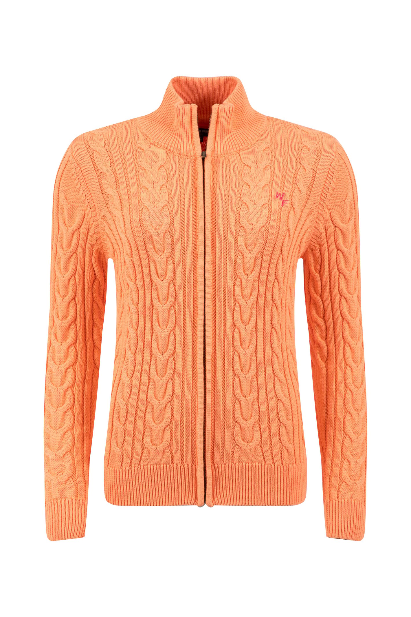 Weird Fish Lunenne Full Zip Cable Knit Sorbet Size 10