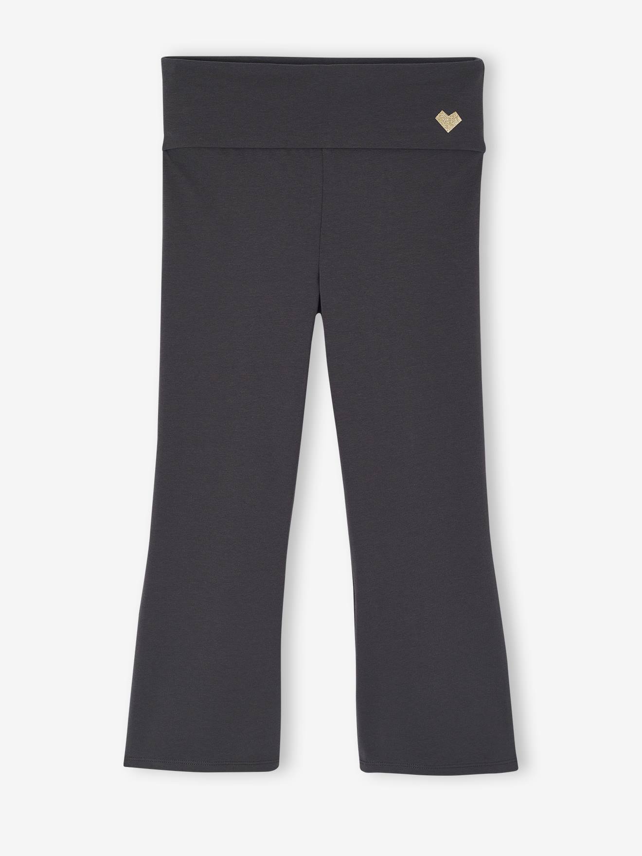 Wide Leg Dance Leggings for Girls anthracite