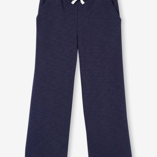 Wide-Leg Joggers for Girls navy blue