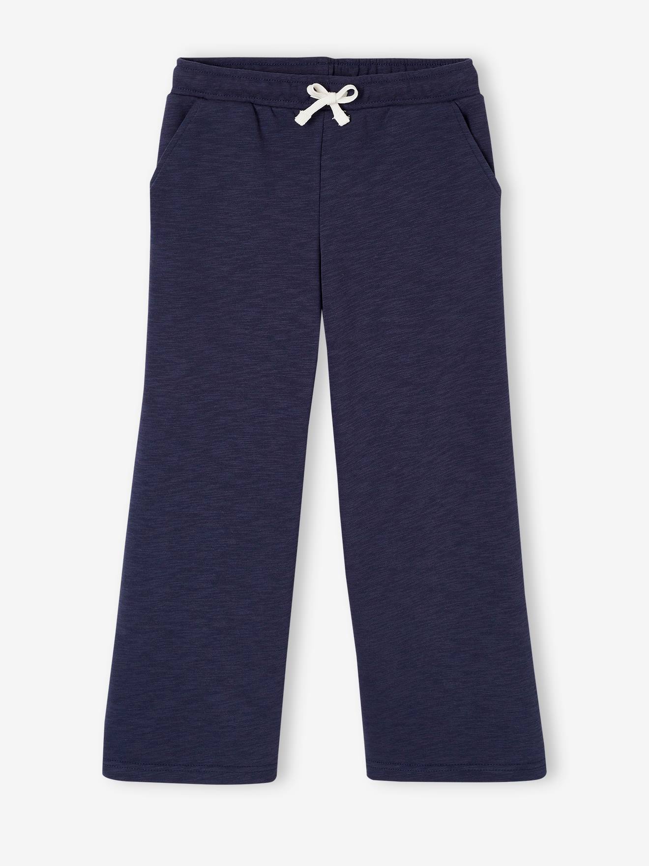 Wide-Leg Joggers for Girls navy blue