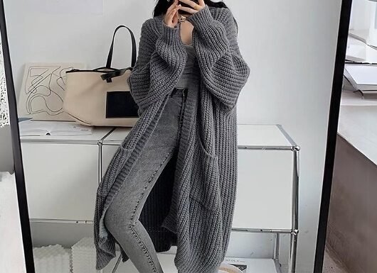 Women's Knitted Oversized Longline Cardigan - 4 Colours & Sizes