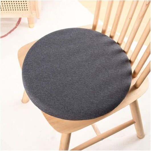 piece (dark gray) 30cm diameter, 3cm height, round memory foam chair cushion, non-slip/breathable/removable chair cushion