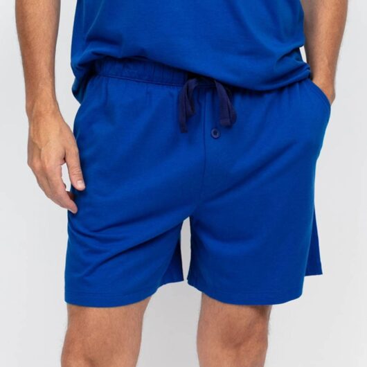 Cyberjammies Cotton Modal Blend Knitted Pyjama Shorts Dark Blue