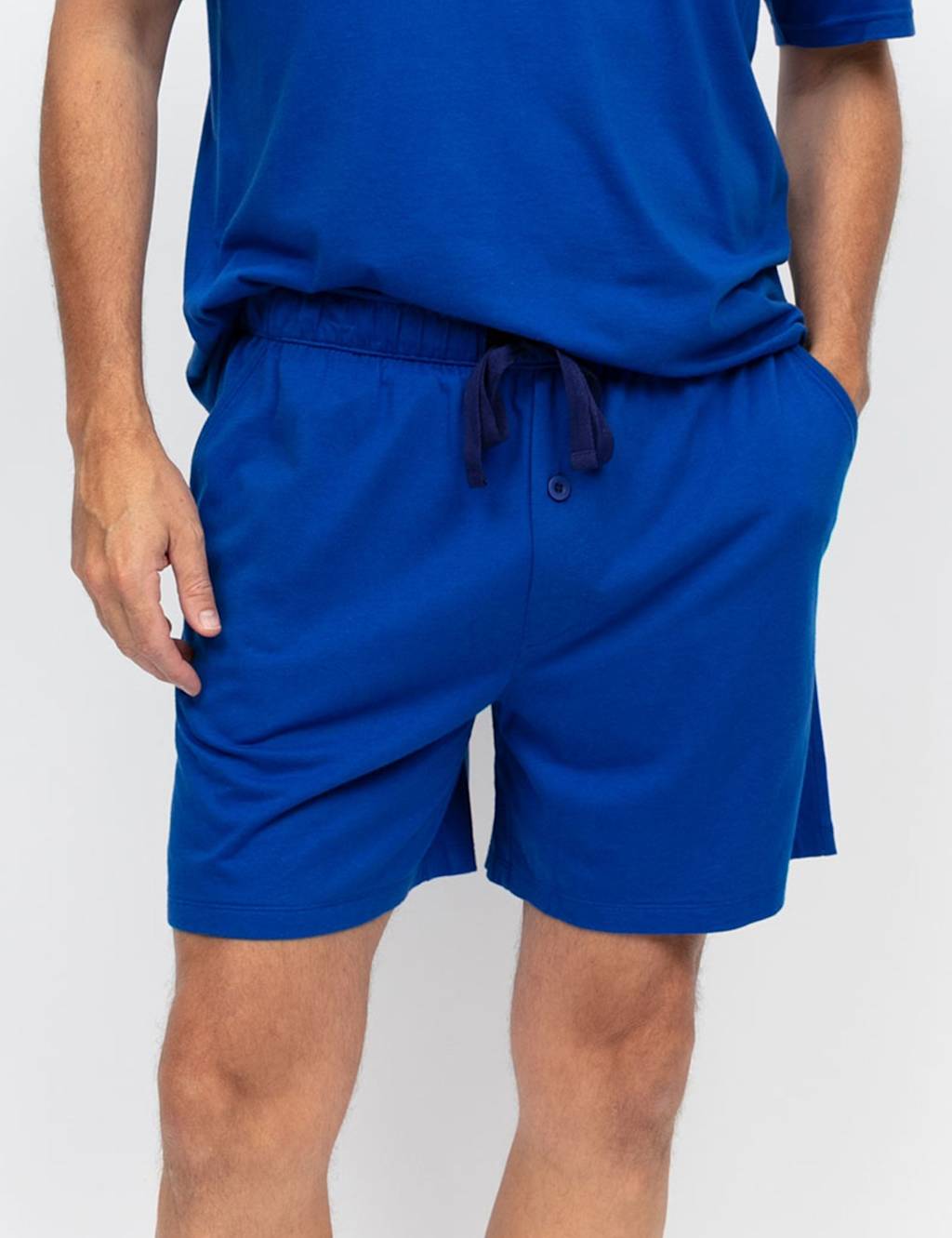 Cyberjammies Cotton Modal Blend Knitted Pyjama Shorts Dark Blue