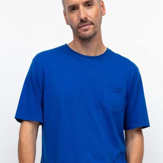 Cyberjammies Cotton Modal Blend Knitted Pyjama Top Dark Blue