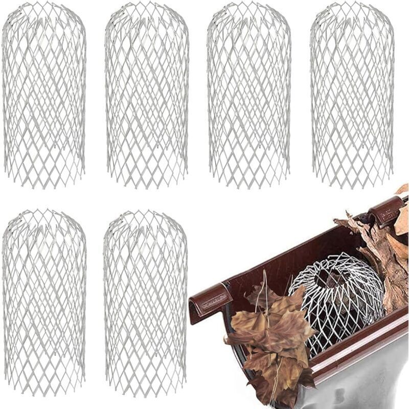 Gutter Filter, Aluminum Gutter Guard, Leaf Filter, Expandable Filter Screen, Metal Gutter Guards for House, Eaves, Ditch, Sewer, 6 pc