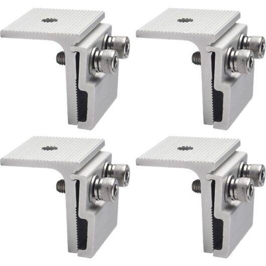 Set of 4 roof cable ties, standing seam clips for heating cable, snow guards, solar panels