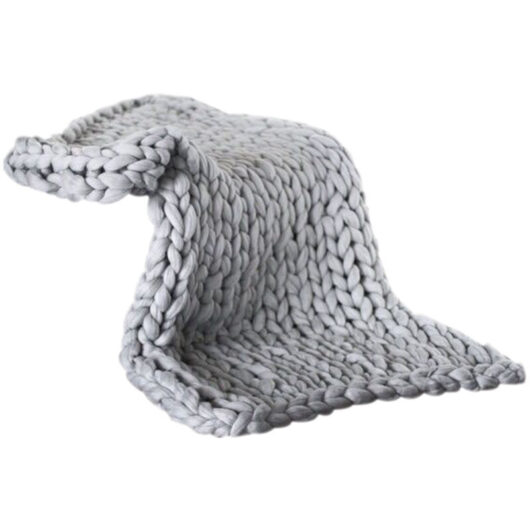 Thick and comfortable knitted blanket, handmade, made of yarn, for pet bed, chair, sofa, home decoration, gift, 5050cm.