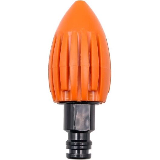 Water Rocket Sewer Cleaning Nozzle, High Pressure Sewer Cleaner Nozzle, Quick Connect Drain Cleaning Water Nozzle, Suitable for Garden Hose (Orange)
