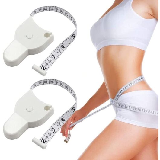 2 Pieces 150cm Retractable Tape Measure, White Soft Measuring Tape, Sewing Tape Measure, Body Measuring Tape, for Sewing and Measuring, Waist, Hips,