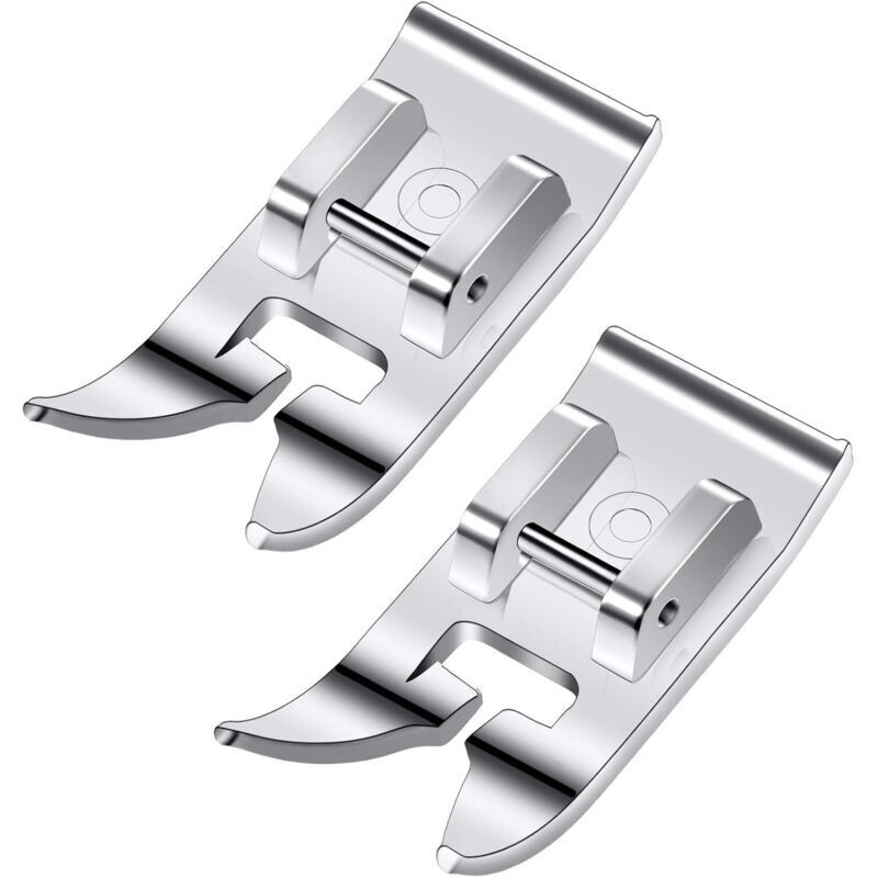 2 Pieces Universal Presser Foot for Sewing Machine, Straight Sewing Foot, Zigzag Foot, Multifunctional Accessories, Fits All Low Shank Sewing