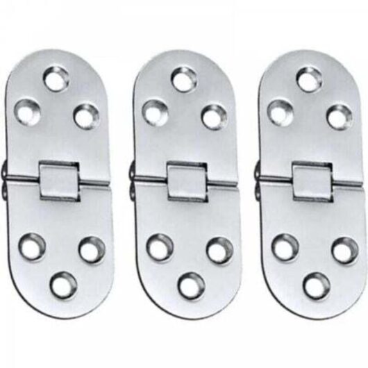 3 PCS Alloy Table Hinges Stainless Steel Door Folding Flap Hinges Table Folding Hinges Alloy Flip Hinges for Drawer Table Desk Sewing Machine Silver