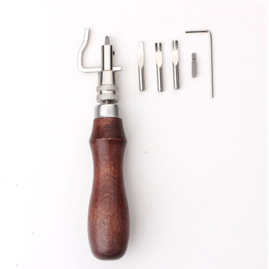 7-in-1 Adjustable Grooving and Sewing Tools for Leatherworking, Groover Creaser Sewing Tools for Leather Crafts