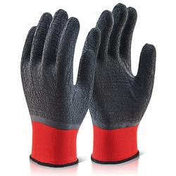 Beeswift Fully Coated Latex Polyester Knitted Gloves Black L