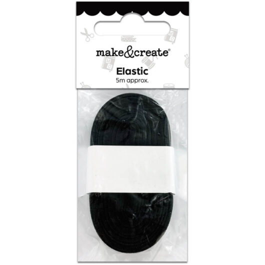 Black Elastic: 5m