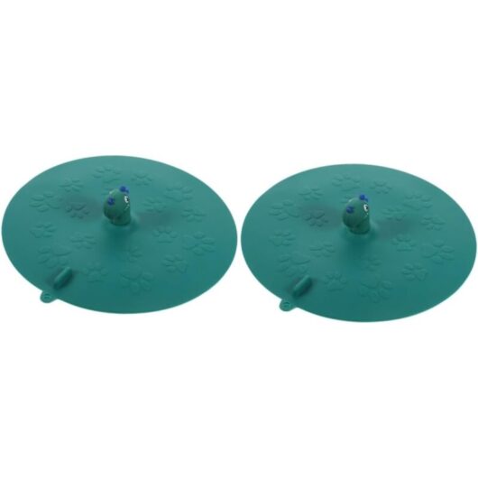 CCYKXA 2-Piece Deodorizing Cover for Floor Drain, Toilet, Sink, Kitchen, Kitchen Sinks, Silicone Mat, Silicone Sink Cushion for Bathroom, Green