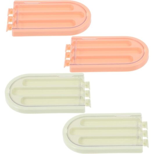 CCYKXA Set of 4 Plastic Needle Boxes with 3 Compartments, Versatile Sewing Pin Holder, Secure Storage for Hand and Cross Stitch Needles, Pink and