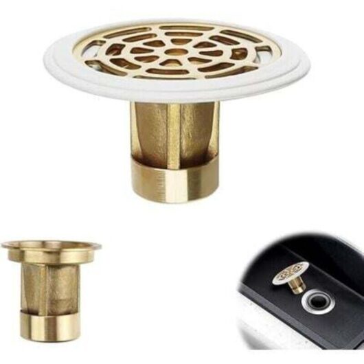 Copper Odor-Blocking Shower Drain for 27-55mm Hole Diameter - Say goodbye to unpleasant odors in your bathroom with this innovative drain trap