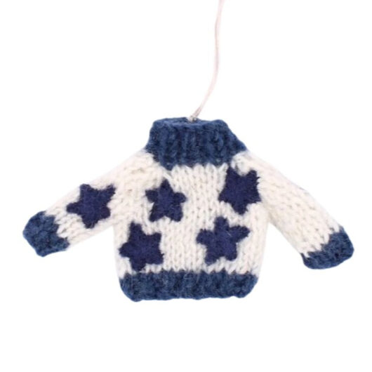 Emma Bridgewater Blue Stars Jumper Felt Decoration Perfect For Decorating The Christmas Tree