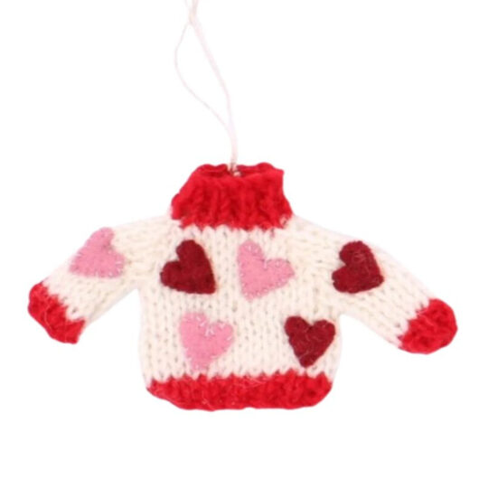 Emma Bridgewater Pink Hearts Jumper Felt Decoration Perfect For Decorating The Christmas Tree