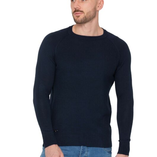 Enzo Milano | Mens Crew Neck Jumper - Navy / S