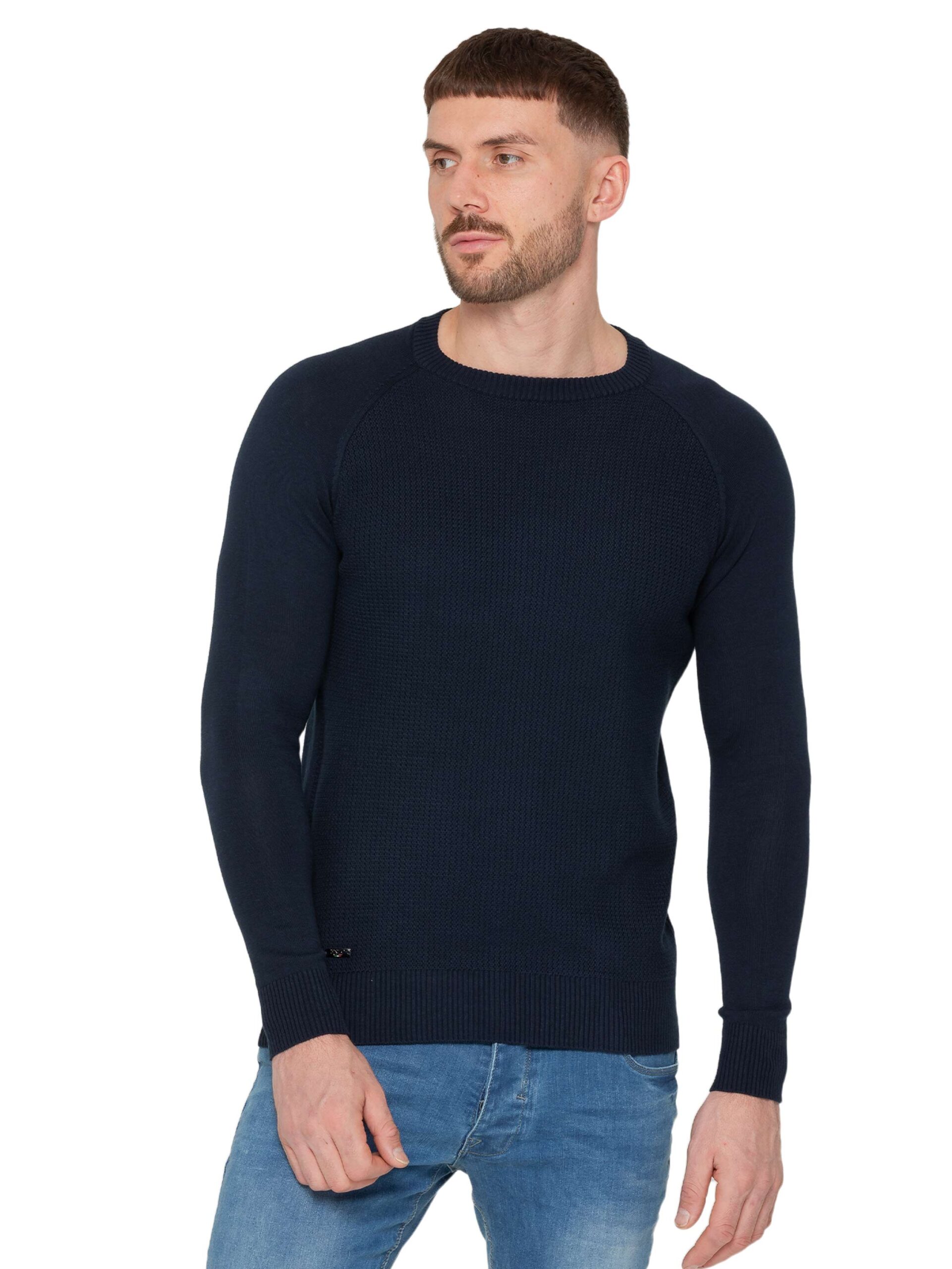 Enzo Milano | Mens Crew Neck Jumper - Navy / S