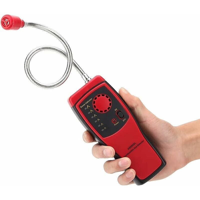 Flammable Gas Leak Detector, Portable Gas Sniffer with Sound and Light Alarm for Detecting Methane, lpg, lng, Fuel and Sewer Gas