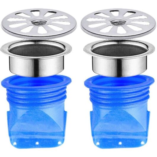 Gotrays - Adjustable Backflow Prevention, 2Pcs Silicone Floor Drain, Non-Return Valve for Bathroom Floor Pipe (Fits 4045cm).