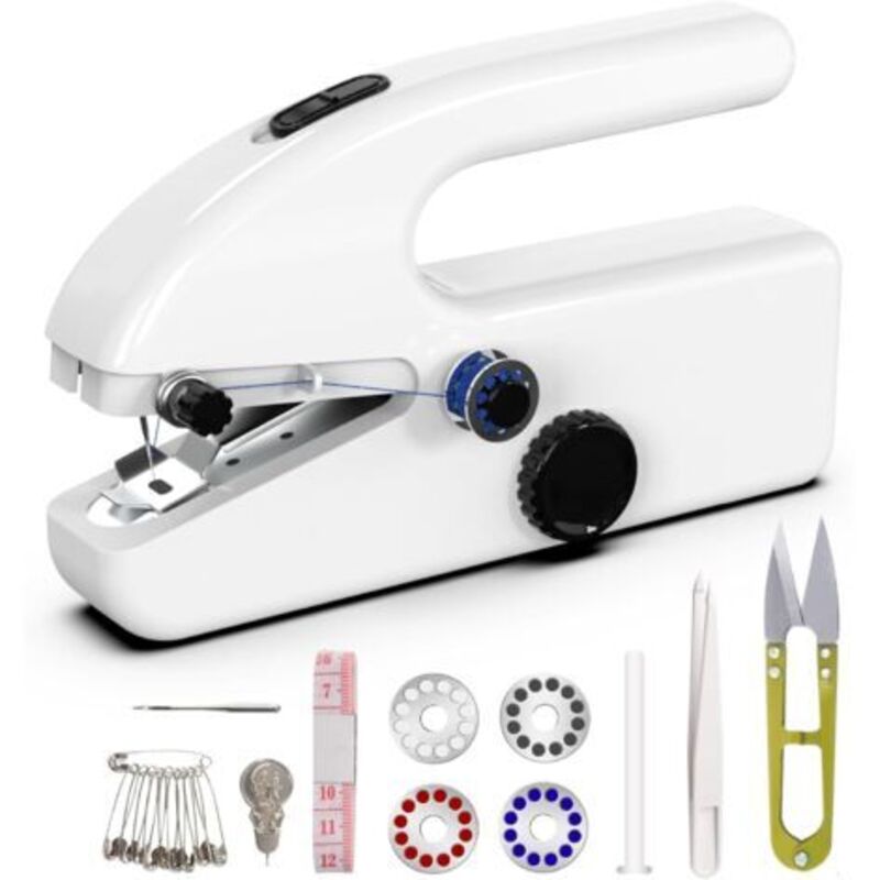 Handheld Sewing Machine, Two Dear, Mini Sewing Machine, Easy to Use and Quick to Sew Suitable for Clothing, Fabric, DIY Home Travel Electric Handheld