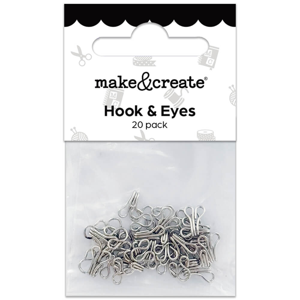 Hook & Eyes: Pack of 20