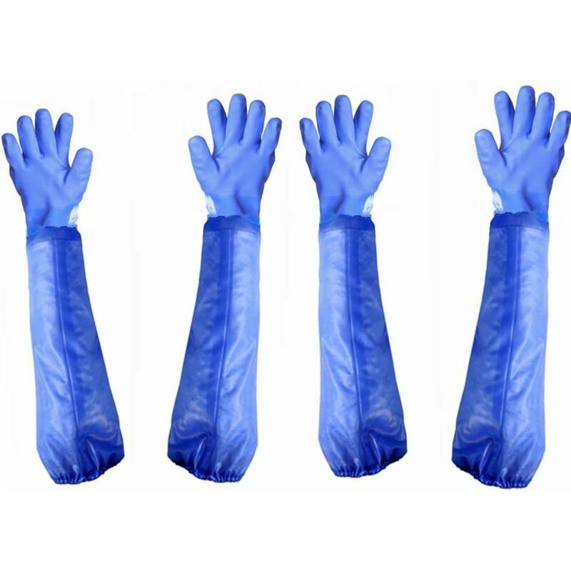 Hoopzi - 4pcs Gardening Gloves Long Sleeve Waterproof Work Gloves Non-Slip Protective Gloves for diy Fishing Gardening Agriculture Men and Women