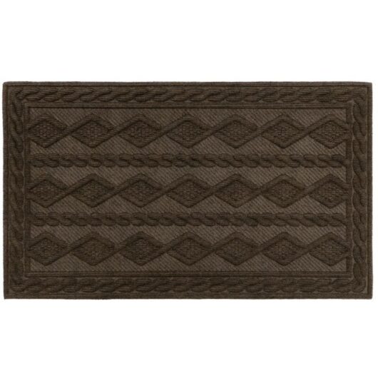 Knit Rubber Backed Indoor Doormat, 45x75cm, Brown