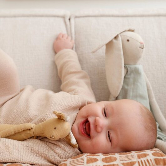 Knitted Jumper & Trousers Ensemble for Newborn Babies beige