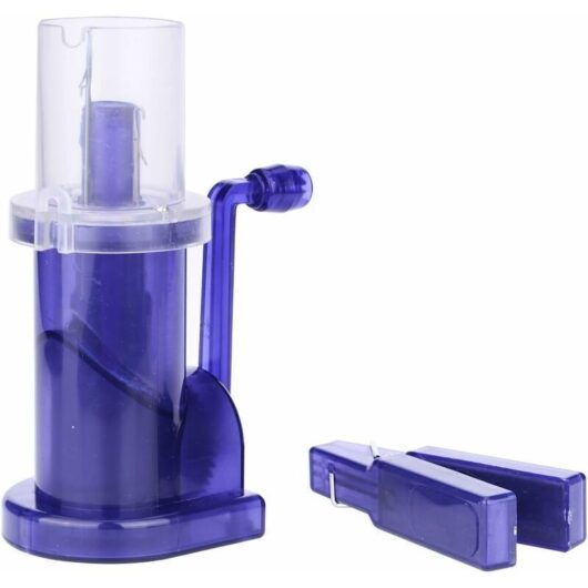 Knitting Tool, Blue Knitting Sewing Tool, Knitting Mill Machine, 14 x 9.4 cm, Hand-Operated Weaver Knitting for diy Knitting, Mini Knitting Machine,