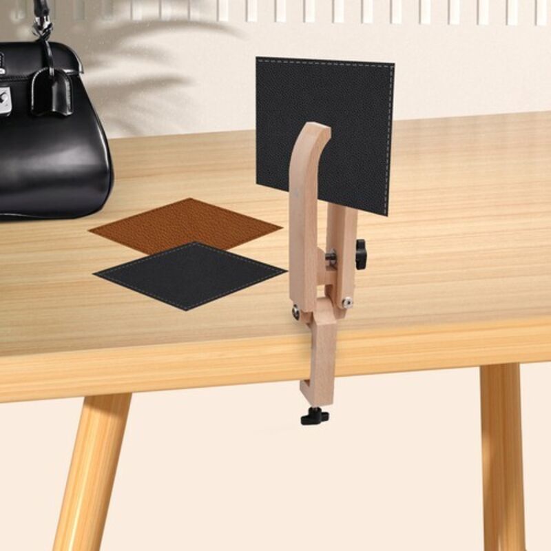 Leather Craft Hand Table Stitching Sewing Lacing Pony Horse Wooden Clamp Tool