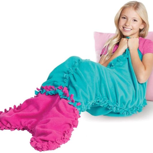 Make It Real Knot a Unicorn & Mermaid Blanket Set